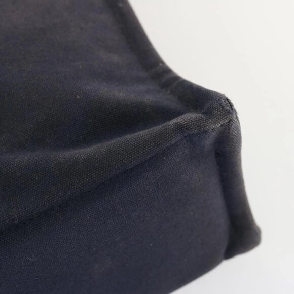 HERMES Fourre Tout MM Hand Bag Canvas Navy Khaki Auth ti1603 - Picture 10 of 14